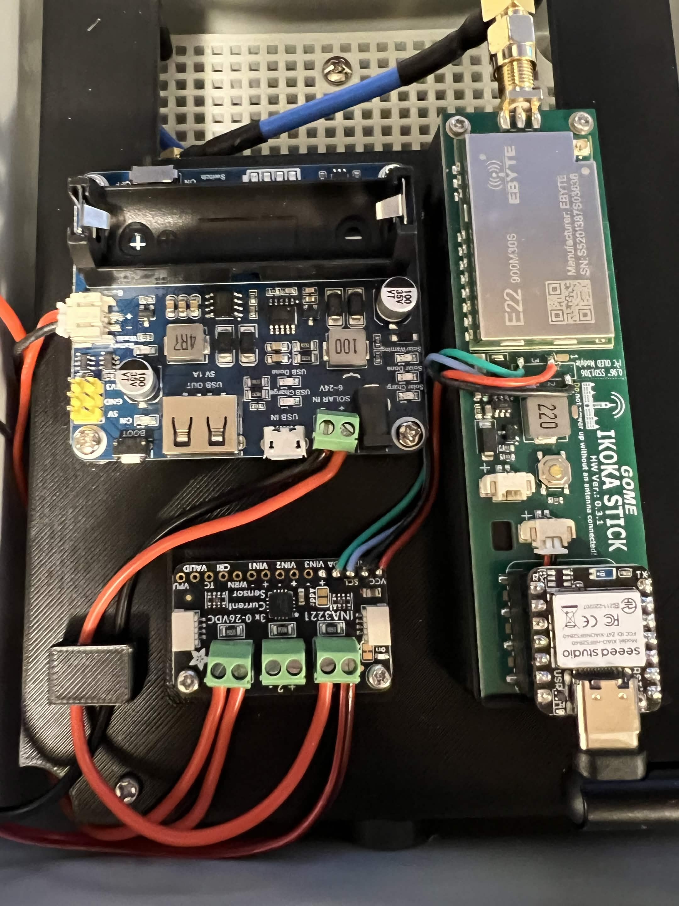 Intérieur terminé avec télémétrie INA3221 facultative
